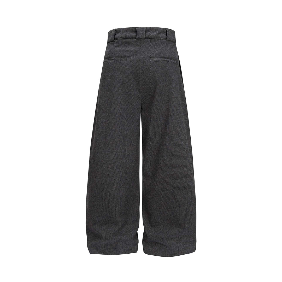Damen Hochtaillierte Culotte-Hose mit weitem Bein, Kellerfalten und Knopfverschluss Nord Taschen