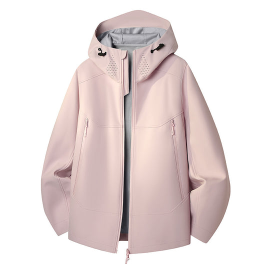 Damen Wasserdichte Softshell-Outdoorjacke mit minimalistischer Silhouette und Belüftungsperforation am Kragen Nord Taschen