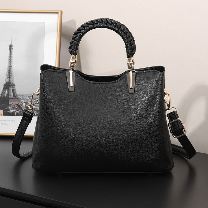 Damen Handtasche mit strukturierten Griffen und elegantem Innenfach Nord Taschen