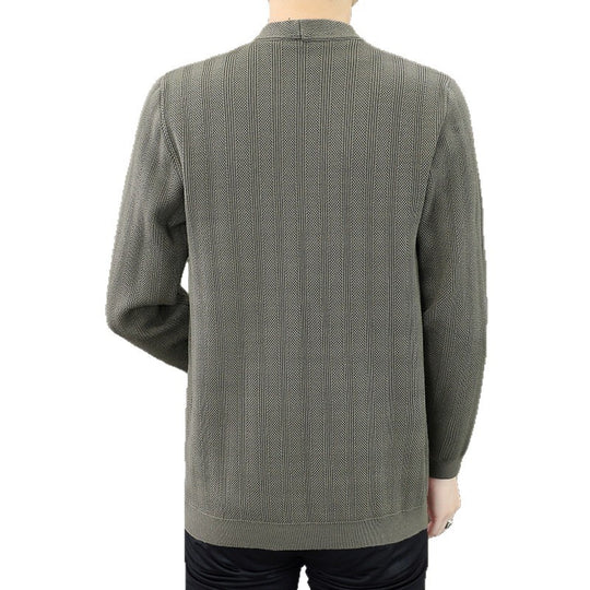 Herren Offener Strukturstrick-Cardigan mit Knopfleiste und aufgesetzten Taschen Nord Taschen
