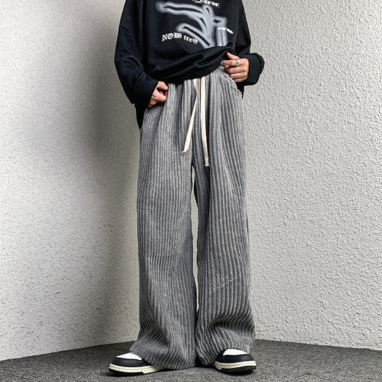 Damen Extraweite Cordhose mit Kordelzug, Rippenstruktur und weitem Bein Nord Taschen