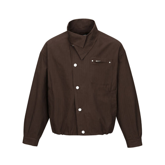 Herren Kurz geschnittener Canvas‑Blouson mit hohem Stehkragen und Druckknopfleiste Nord Taschen