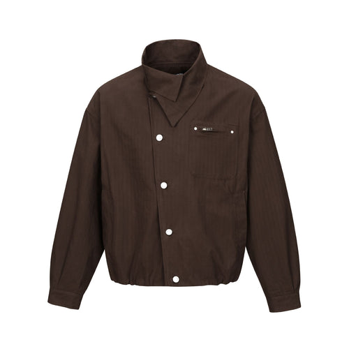 Herren Kurz geschnittener Canvas‑Blouson mit hohem Stehkragen und Druckknopfleiste Nord Taschen