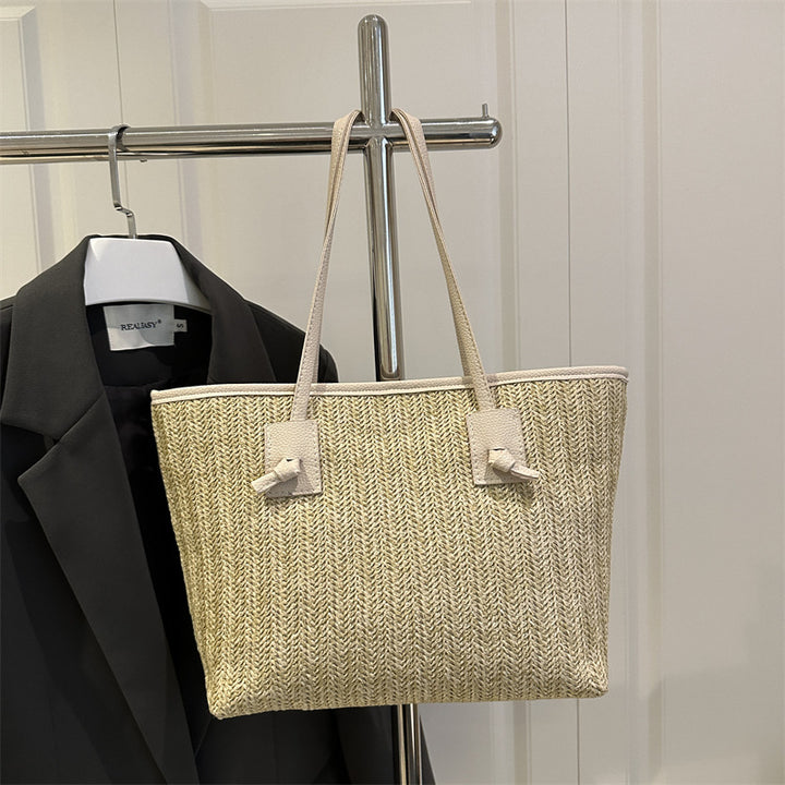 Damen trendige Strandtasche mit elegantem geflochtenem Design Nord Taschen