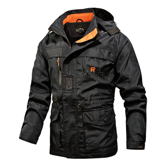 Herren Funktions-Fieldjacke mit Kapuze und wasserabweisender Beschichtung Nord Taschen