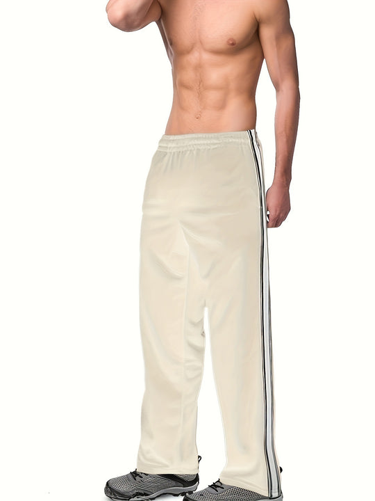 Herren Sportliche Trainingshose mit seitlichem Tape-Streifen und elastischem Bund Nord Taschen