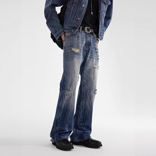 Damen Destroyed Baggy Jeans Nord Taschen
