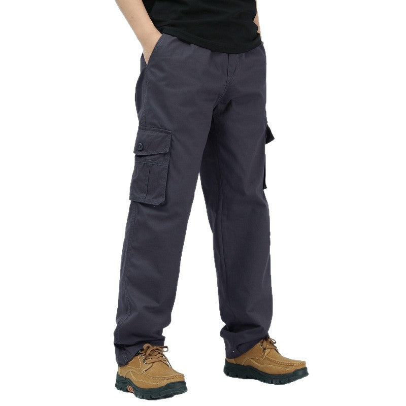 Herren Utility-Cargohose mit weitem Schnitt, mehrfachen Klappentaschen & geradem Bein Nord Taschen
