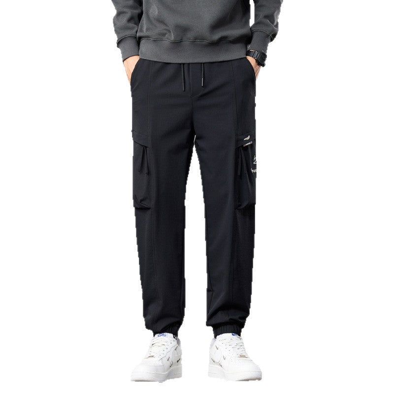 Herren technische Cargo-Joggerhose mit elastischem Saum, Multifachtaschen und Kordelzug Nord Taschen