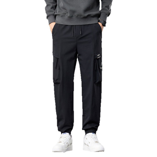 Herren technische Cargo-Joggerhose mit elastischem Saum, Multifachtaschen und Kordelzug Nord Taschen