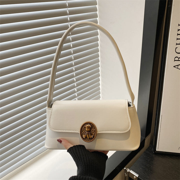 Damen elegante Umhängetasche mit goldfarbener Schnalle Nord Taschen