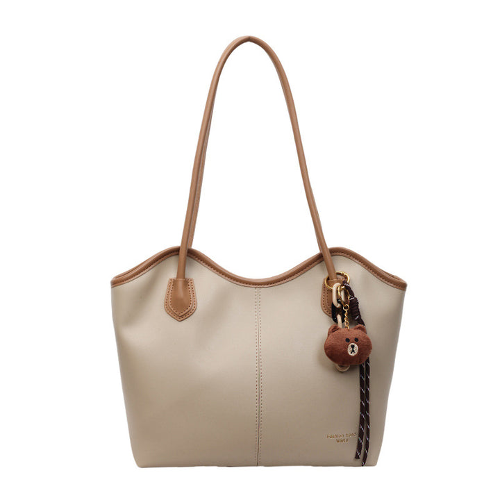 Damen trendige Shopper Tasche mit verspieltem Tieranhänger Nord Taschen