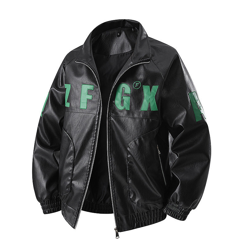 Herren Oversize Bomberjacke im Sportlichen Look mit großen Letter-Applikationen Nord Taschen