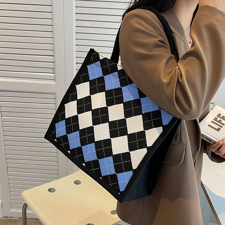 Damen große Tragetasche mit eleganten Karomuster Nord Taschen
