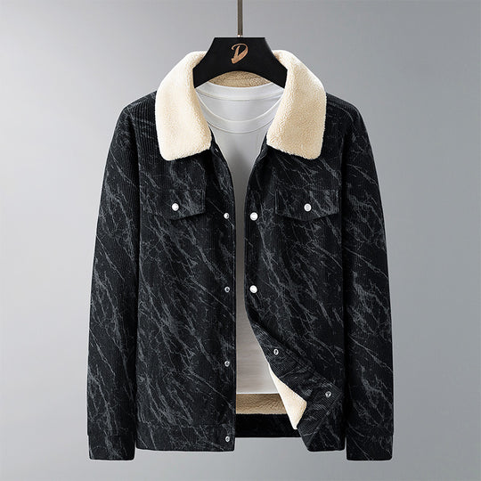 Herren Gemusterte Cordjacke Nord Taschen
