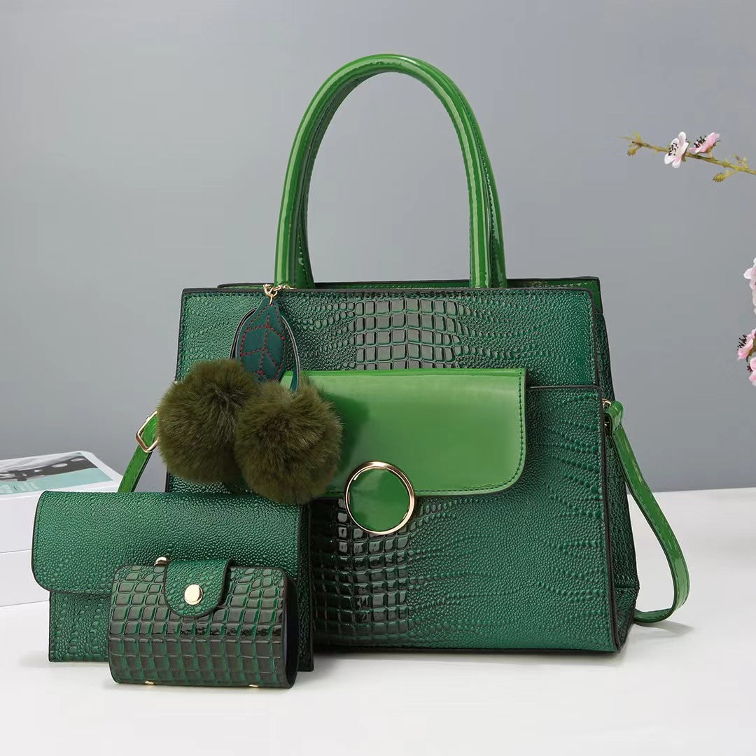 Damen Handtasche mit strukturiertem Design und abnehmbarem Zubehör Nord Taschen