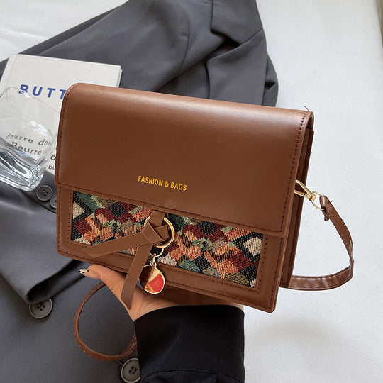 Damen Umhängetasche mit elegantem Knotenverschluss und floralem Muster Nord Taschen