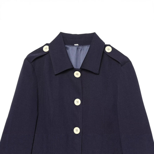 Damen kurze Feldjacke mit Knopfverschluss, aufgesetzten Taschen und Schulterklappen Nord Taschen