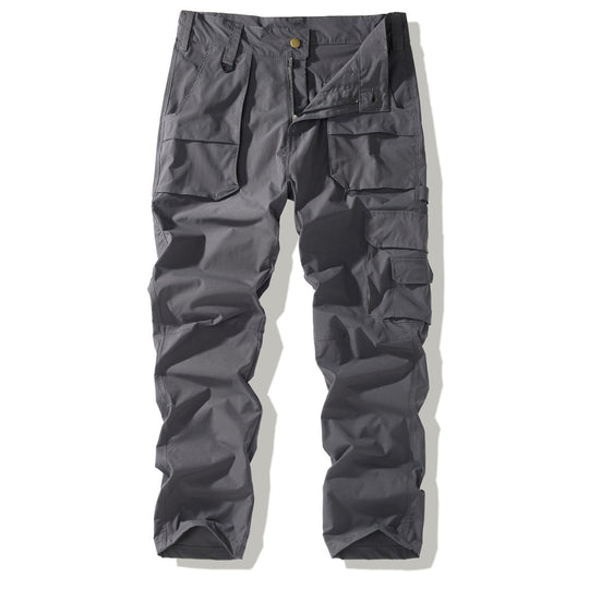 Herren Robuste Cargo-Hose mit aufgesetzten Klappentaschen, Knieabnähern und geradem Schnitt Nord Taschen