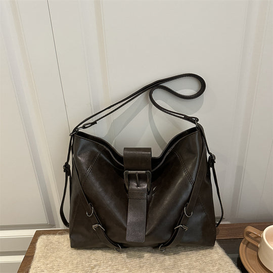 Damen Hobo-Tasche aus hochwertigem Kunstleder mit elegantem Schnallenverschluss Nord Taschen