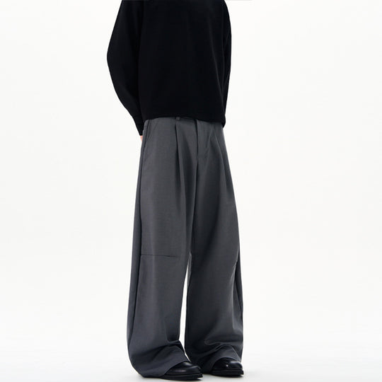 Herren Ultraweite Bügelfalten-Hose mit tiefem Schritt und fließender Twill-Qualität Nord Taschen