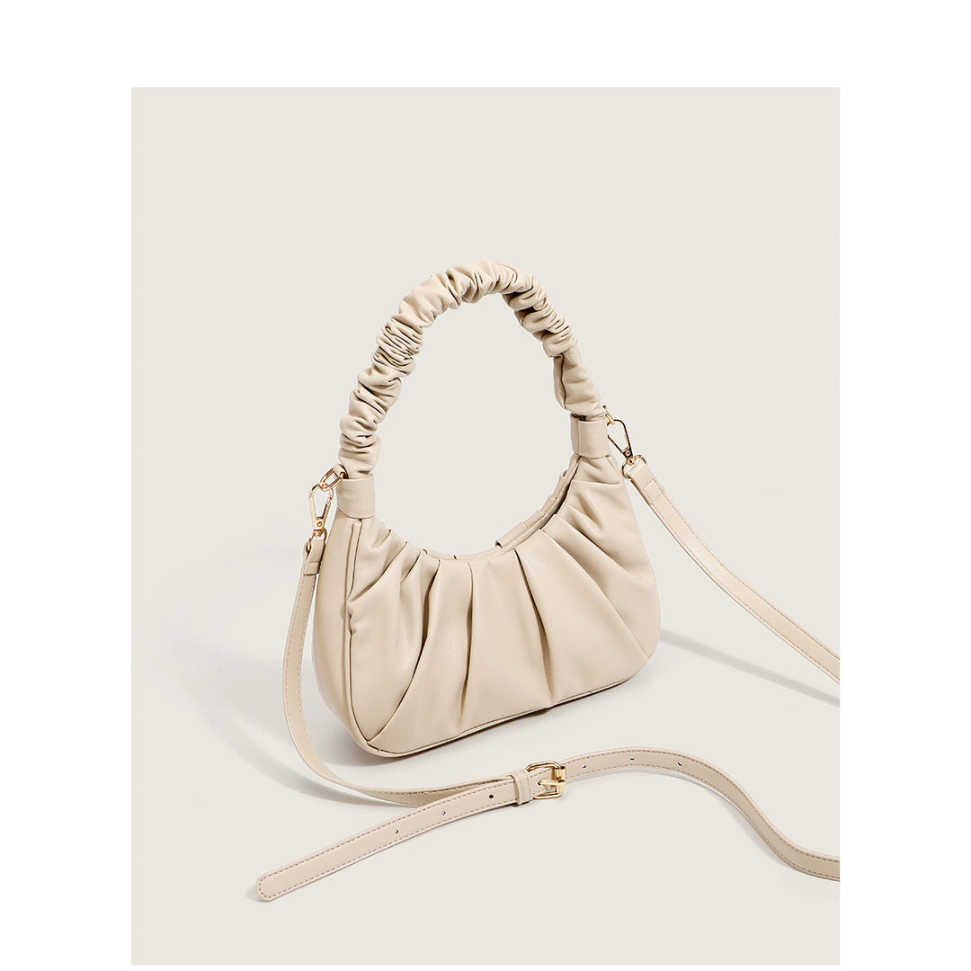 Damen Hobo-Tasche mit gerafftem Design und elastischem Schulterriemen Nord Taschen