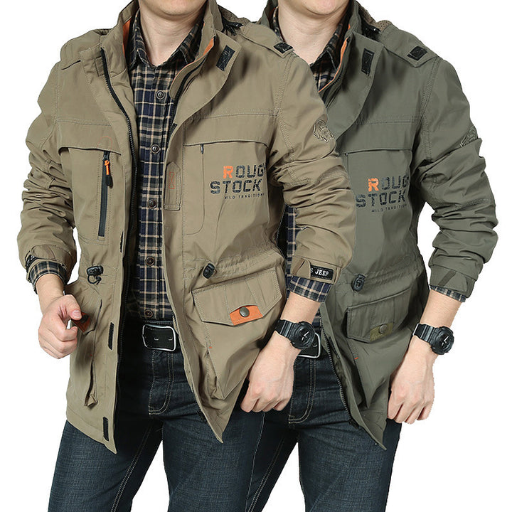 Herren  leichte winddichte Fieldjacke mit atmungsaktivem Meshinnenfutter, zahlreichen Reißverschluss- und Klappentaschen sowie verstellbaren Ärmelmanschetten Nord Taschen