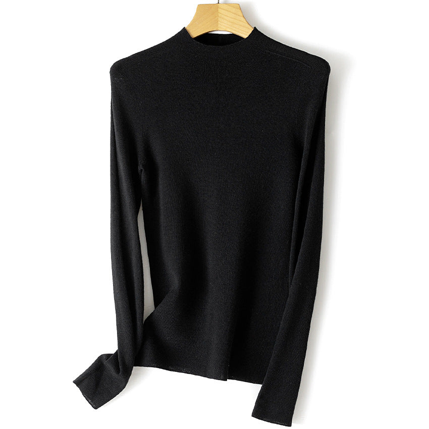 Damen Feinstrickpullover mit Stehkragen und schlanker Silhouette Nord Taschen