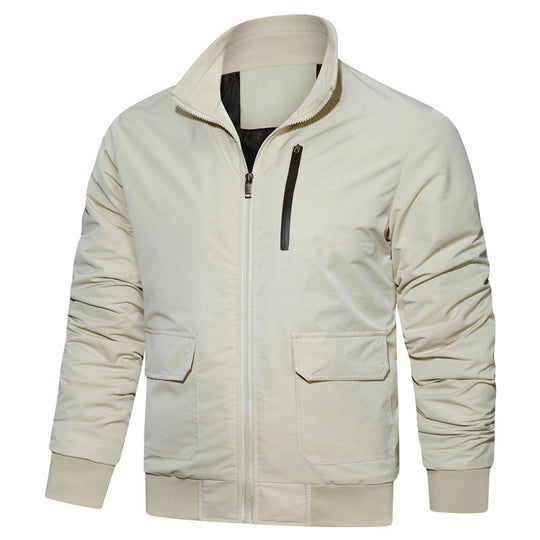 Herren leichter Nylon‑Bomber mit minimalistischem Stehkragen, Ärmel‑Organizer und windabweisender Shell Nord Taschen