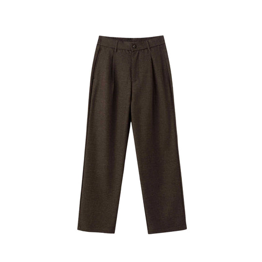 Damen Hochtaillierte weite Bundfaltenhose mit elastischem Rücken Nord Taschen