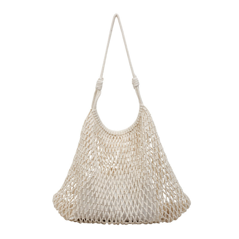 Damen Geflochtene Strandtasche mit praktischer Innentasche Nord Taschen