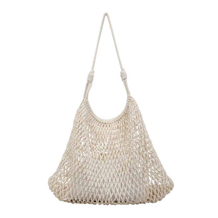 Damen Geflochtene Strandtasche mit praktischer Innentasche Nord Taschen