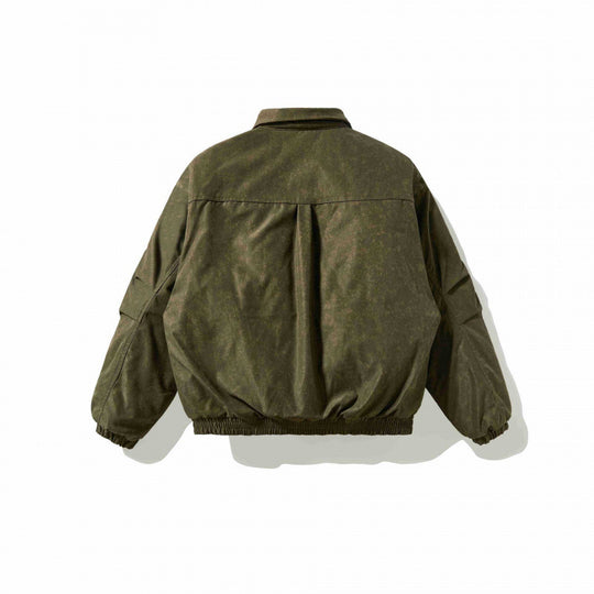 Herren Leicht wattierte Canvas-Fieldjacke mit Hemdkragen, verdeckter Nahtdetail-Optik und elastischem Bund Nord Taschen