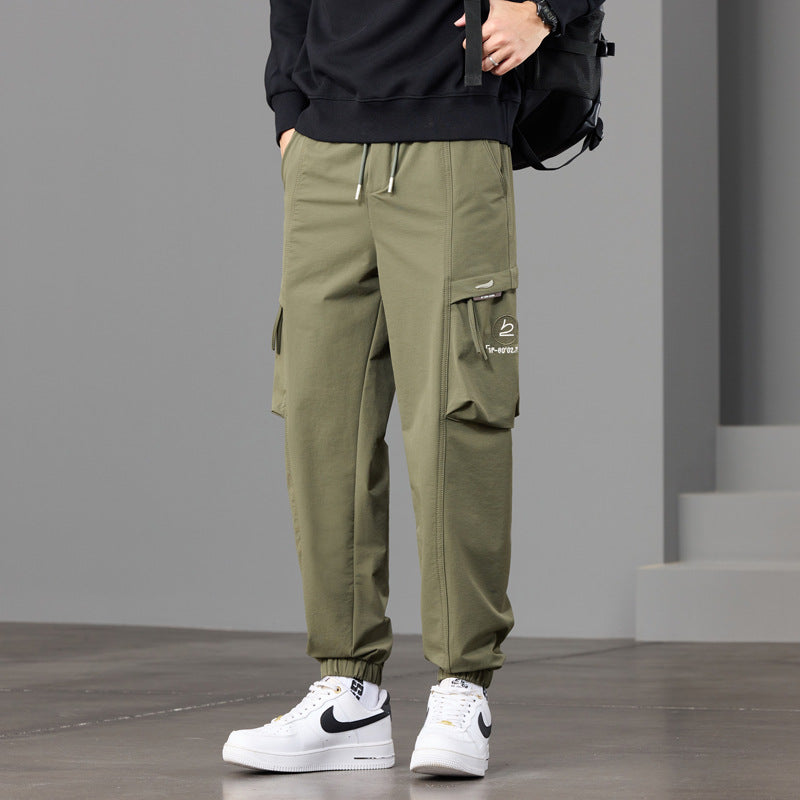 Herren technische Cargo-Joggerhose mit elastischem Saum, Multifachtaschen und Kordelzug Nord Taschen