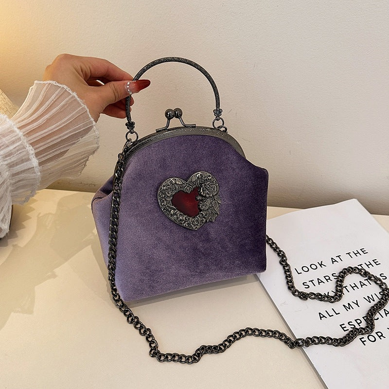Damen elegante Umhängetasche mit Herz-Ausschnitt Nord Taschen