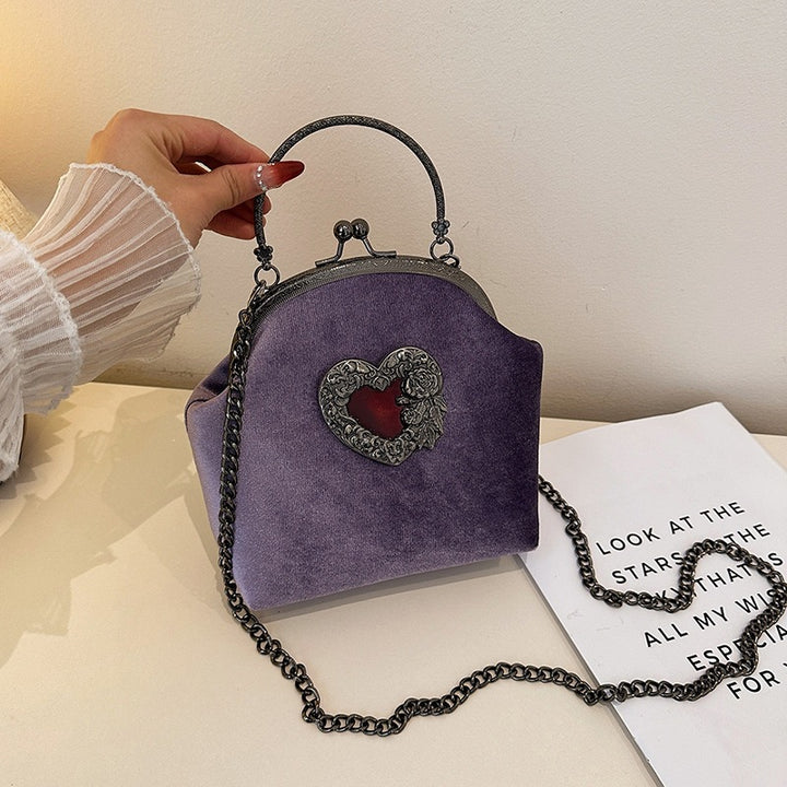 Damen elegante Umhängetasche mit Herz-Ausschnitt Nord Taschen