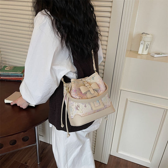 Damen Hobo-Tasche mit großem Schleifenakzent und verstellbarem Schulterriemen Nord Taschen