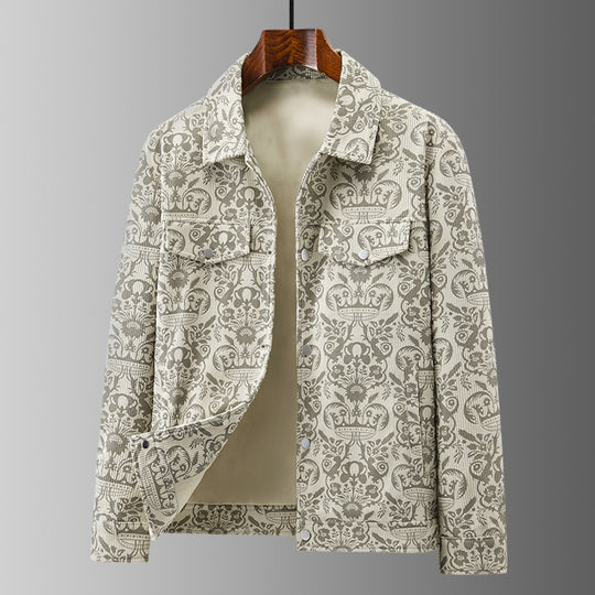 Damen Elegante Utility-Jacke mit floralem Muster Nord Taschen