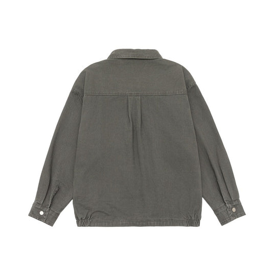 Unisex Oversize Workwear-Blousonjacke mit Druckknopf‑Front und Elastbund Nord Taschen