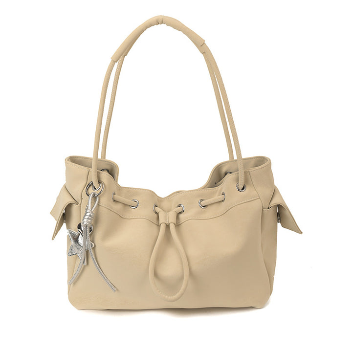 Damen Hobo Tasche aus weichem Kunstleder mit elegantem Zugverschluss Nord Taschen
