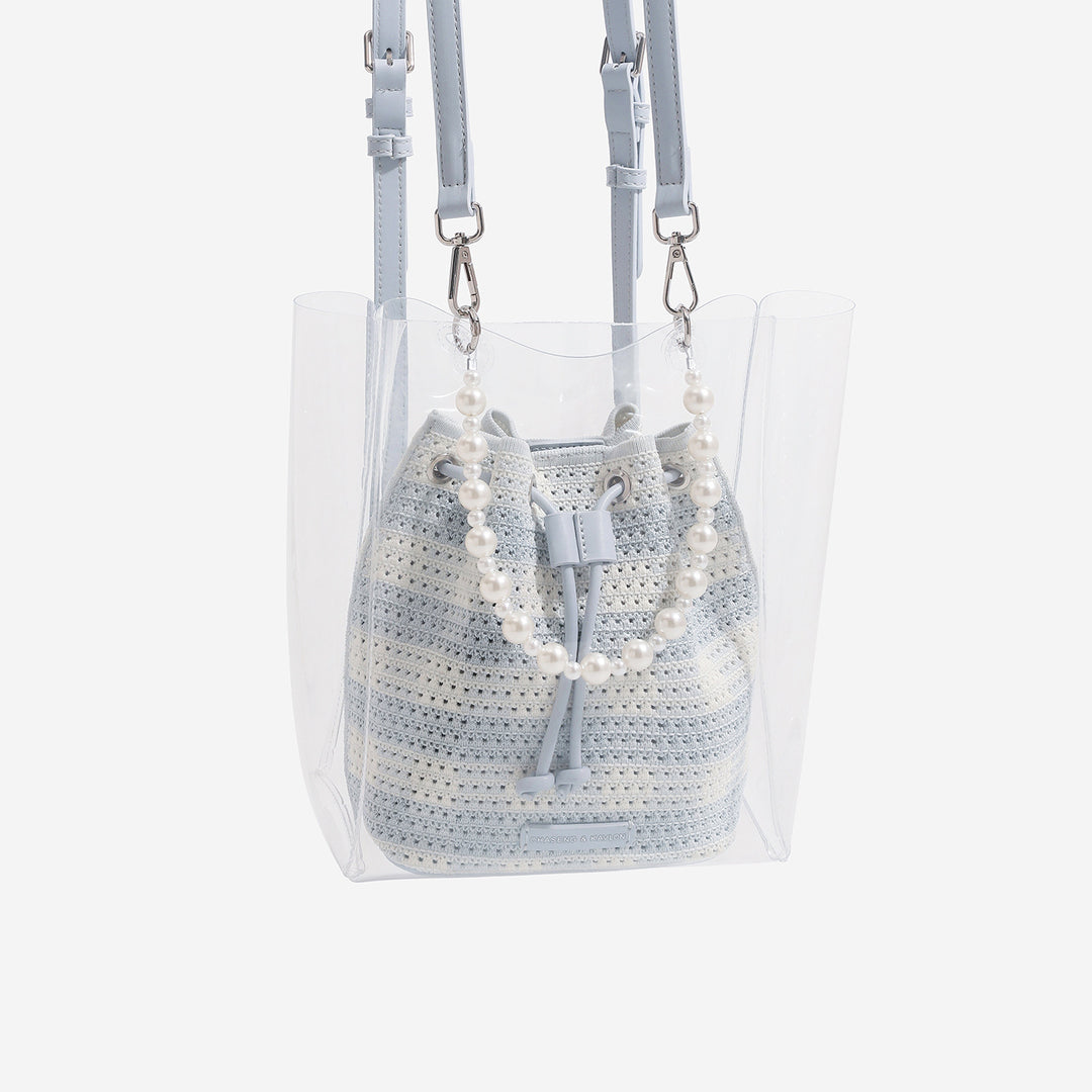 Damen Beuteltasche mit perlbesetztem Tragegurt Nord Taschen