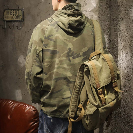 Herren Kapuzen-Anorak mit Halbzip, Kängurutasche und Tunnelzugsaum Nord Taschen