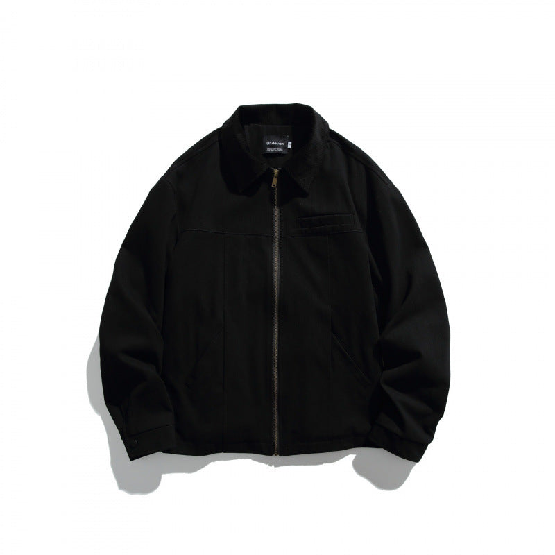 Unisex Kurz geschnittene Overshirt‑Jacke mit Cordkragen, Brustleistentasche und präzisen Nahtdetails Nord Taschen