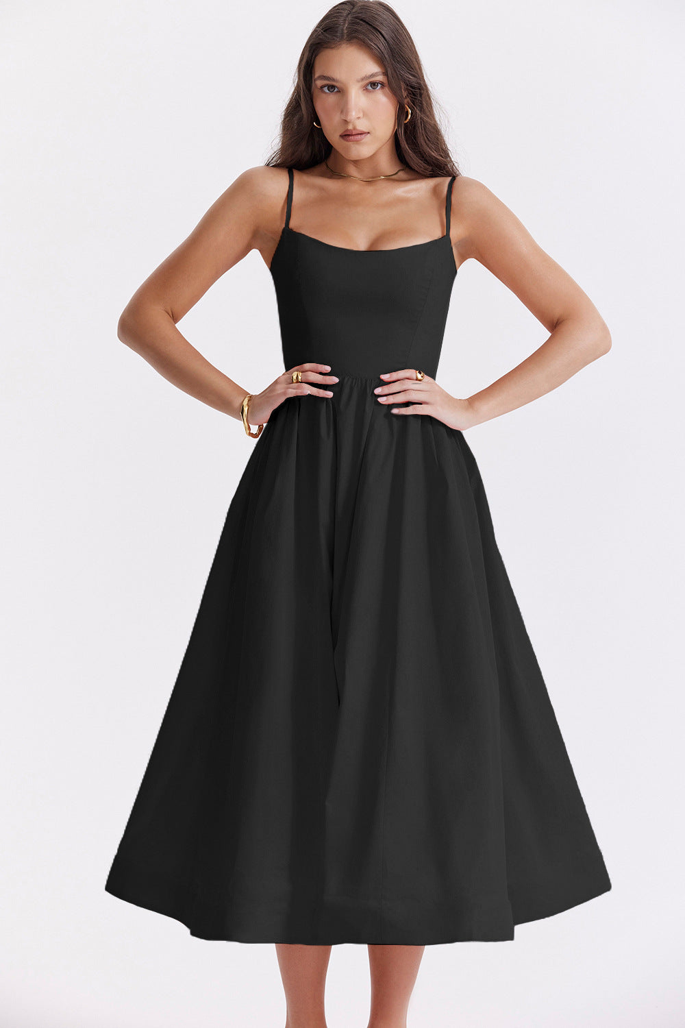 Damen Maxikleid mit floralem Print und verstellbaren Spaghettiträgern