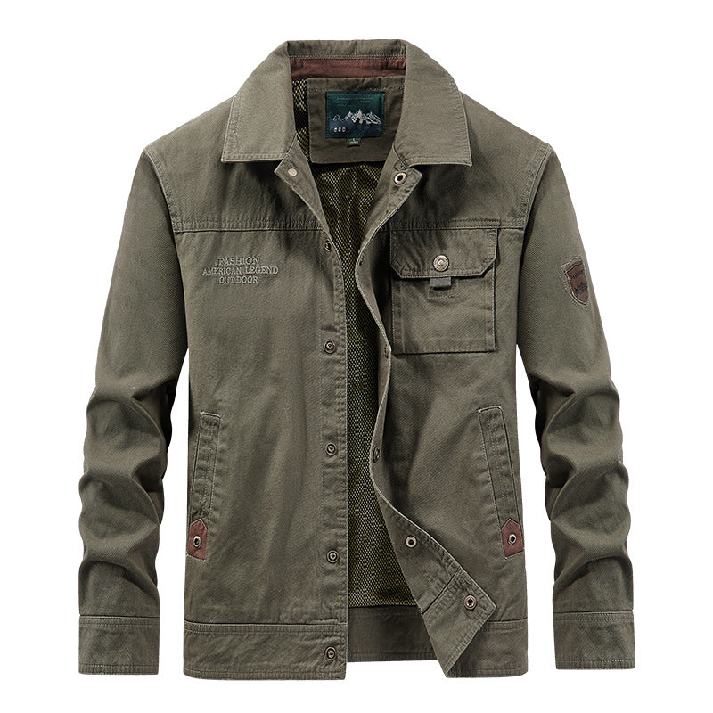 Herren  leichte Canvas-Fieldjacke mit Brustklappe, atmungsaktivem Mesh-Innenfutter und mehreren Eingrifftaschen Nord Taschen