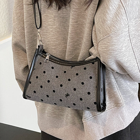 Damen modische Umhängetasche mit kreativen Punkten und elegantem Reißverschluss Nord Taschen
