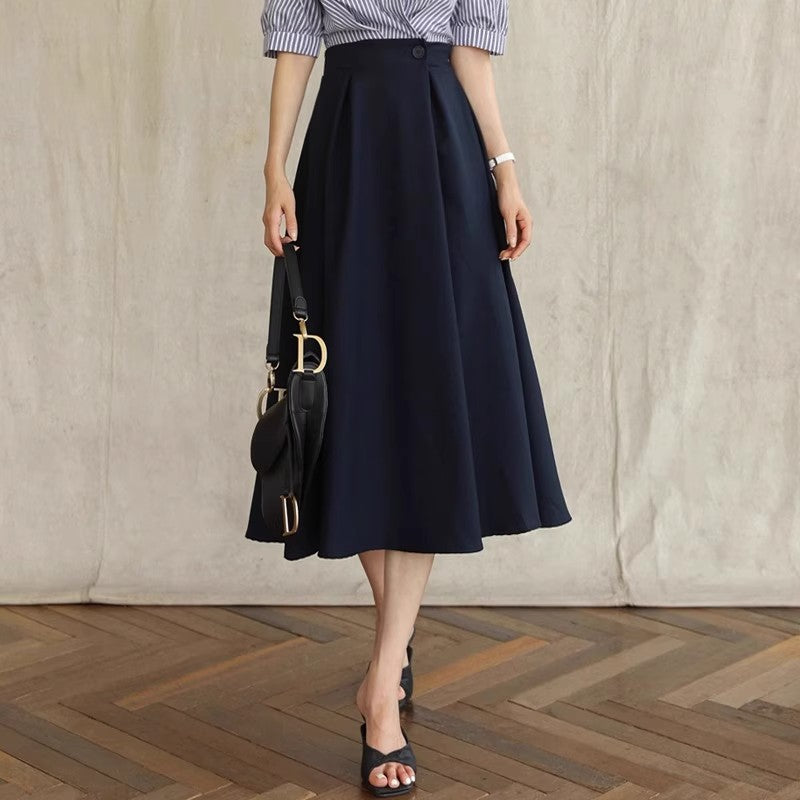 Damen Hochtaillierter A‑Linien‑Midirock mit ausgestelltem Volumen und Bunddetail Nord Taschen