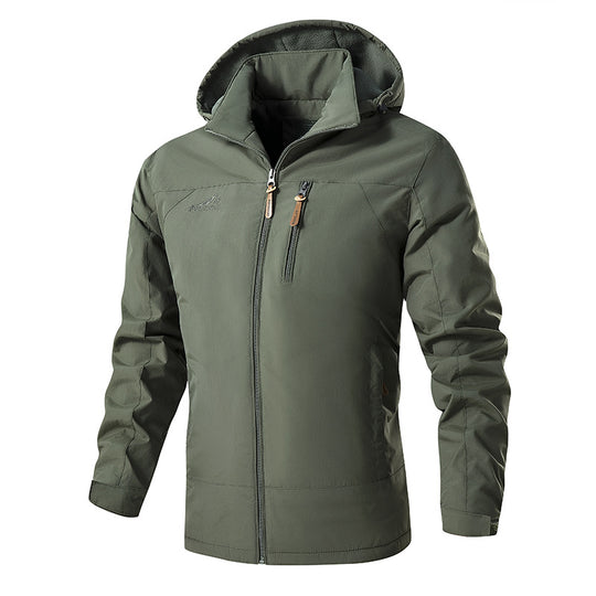 Herren Ultraleichte Softshell‑Hybridjacke mit verstellbarer Kapuze, wind‑ und wasserabweisender Membran Nord Taschen