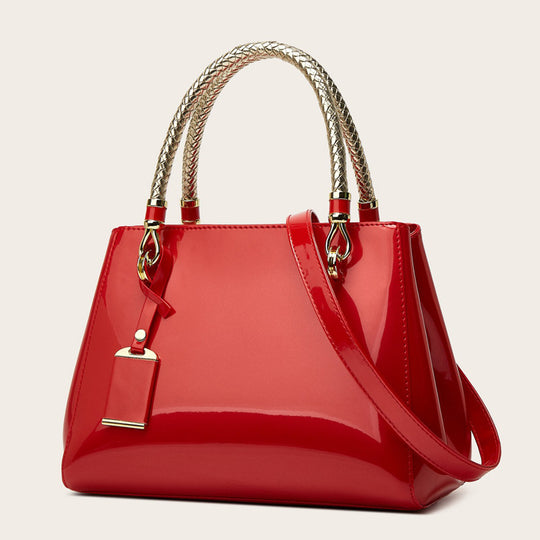 Damen Handtasche mit luxuriösen, geflochtenen Tragegriffen Nord Taschen