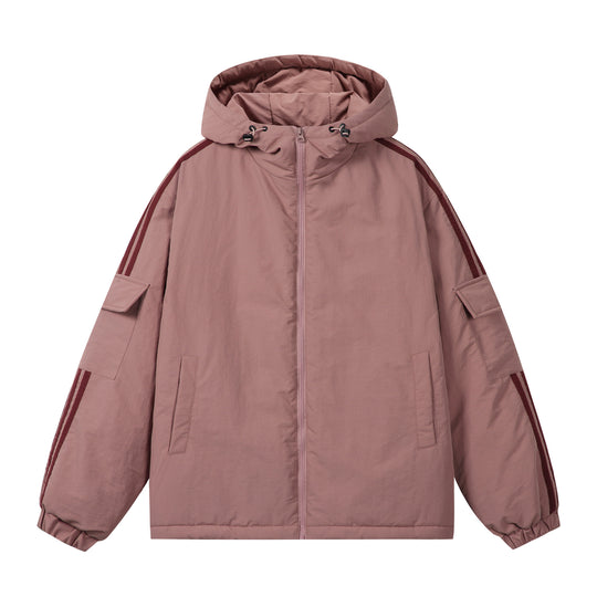 Unisex Kurzboxy wattierter Kapuzenblouson mit Ärmel‑Utilitytasche und seitlichen Eingrifftaschen Nord Taschen